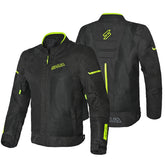 SHUA GRAVITY LITE Moto Homem Textil Casacos Preto Amarelo - Imagem dupla de Casacos